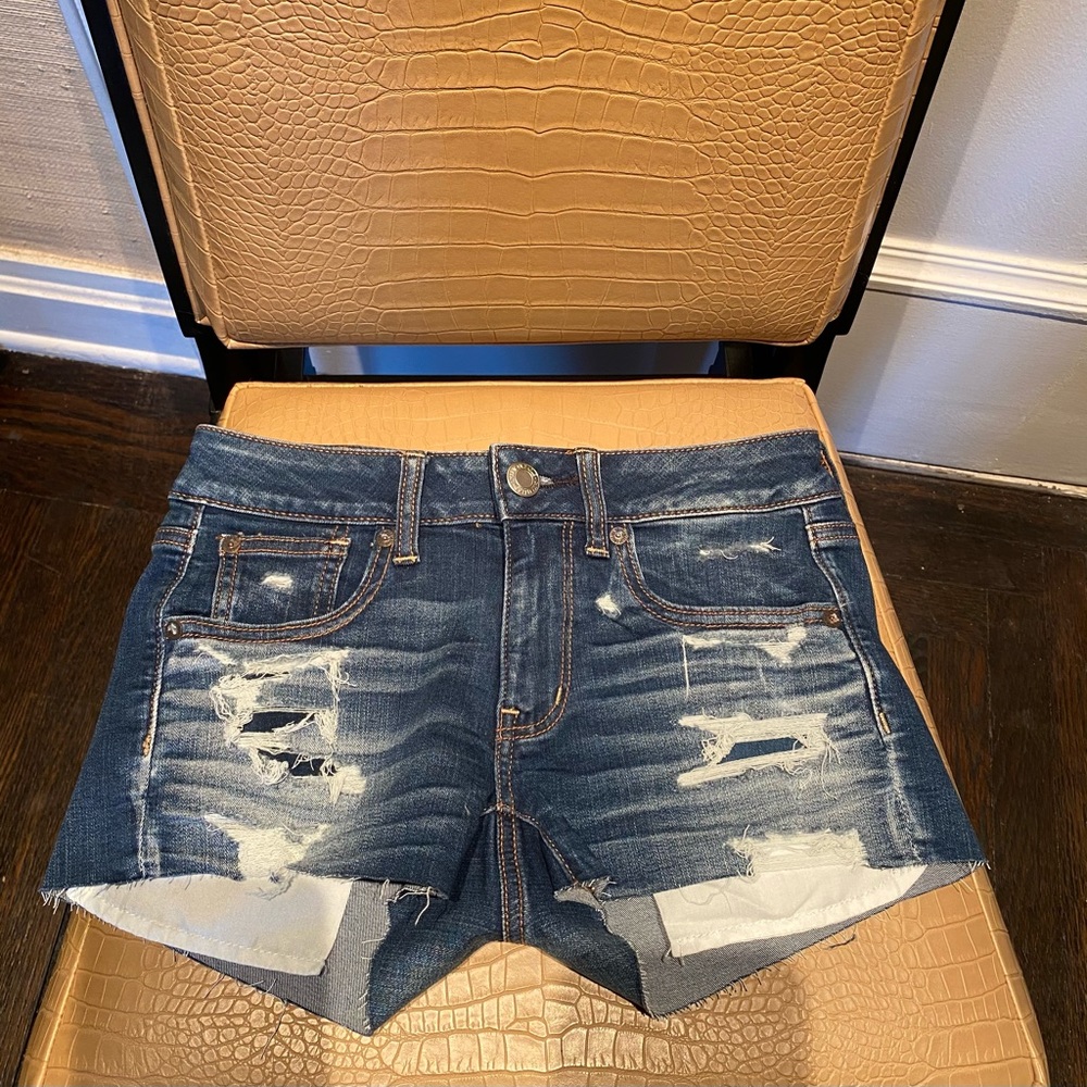 American Eagle Super Stretch Shortie Jean Shorts 💙